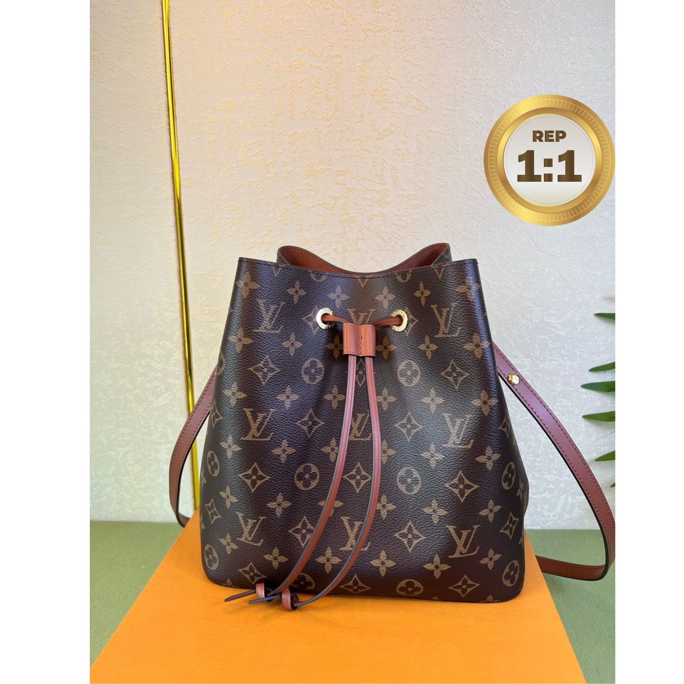 [REP 1:1] Louis Vuitton NeoNoe MM Brown For Women 26cm / 10.2in